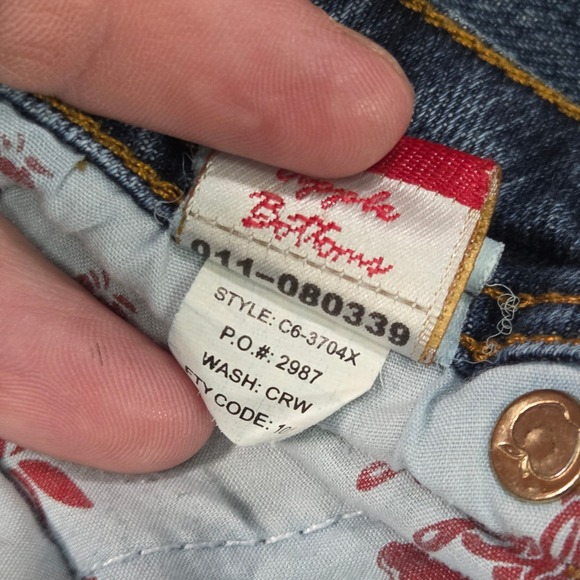 Vintage Apple Bottoms Jeans Womens 21 22 Embroidered Back Pocket Y2K Bootcut - Picture 9 of 16
